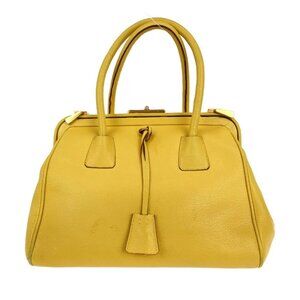 Prada Yellow Leather Handbag 31/B11246 NQ02773 BNN05